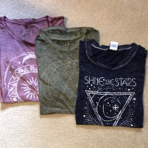Bundle of 3 sheer tshirts